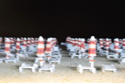 Blurred motion of traffic lights at night