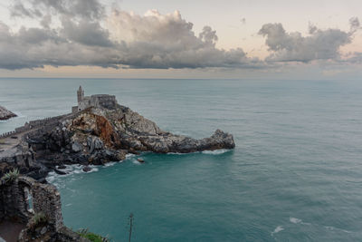 Portovenere scenic view of sea against sky