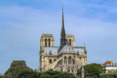 Low angle view of traditional building against sky