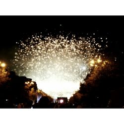 Low angle view of firework display