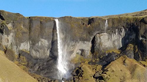 Scenic view of waterfall