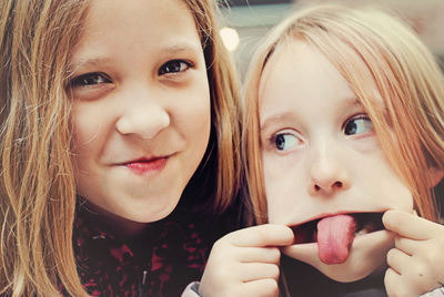 Portrait of two girls