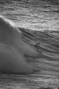 Man surfing in sea