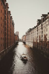 View of canal along buildings