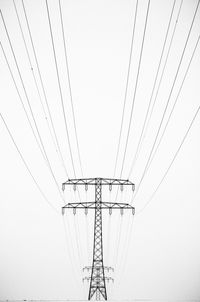 Close-up of cables against sky