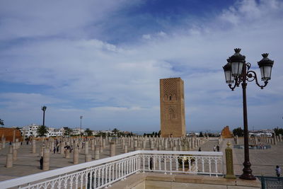 View of historical building against cloudy sky