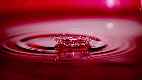 Close-up of drop on rippled water