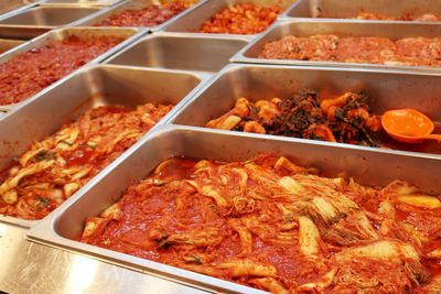 High angle view of food in container