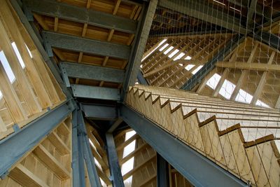 Low angle view of staircase in building