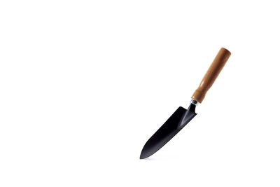 High angle view of pen against white background