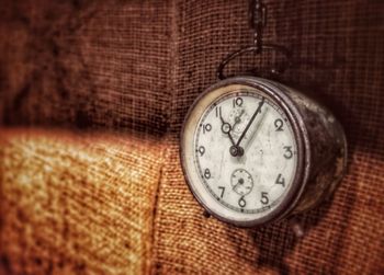 Close-up of old clock