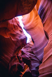 Low angle view of rock formation