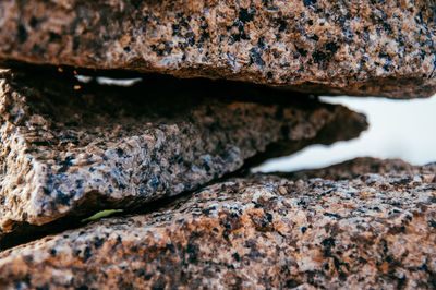 Full frame of rocks stacked