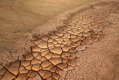 Full frame shot of cracked land