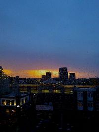 City at sunset
