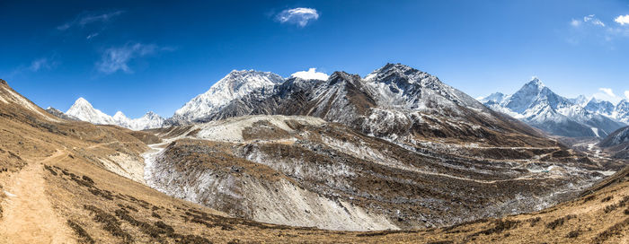 Panoramic view of mountains against sky