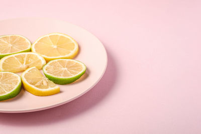 Close-up of fruits in plate