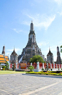 View of temple building against sky