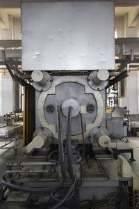 Close-up of machine part in factory