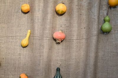 Directly above shot of fruits on table