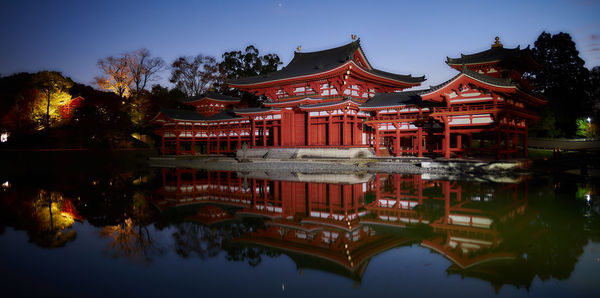 Byodo in at night panorama