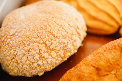 Close-up of bread on table