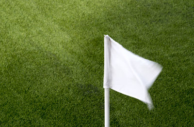 White flag on playing field