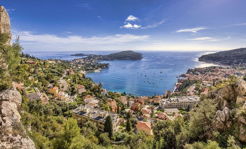 View of the bay of villefranche-sur-mer, france