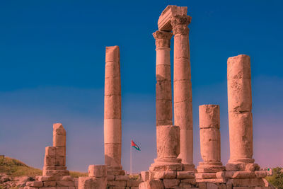 Old ruins against blue sky