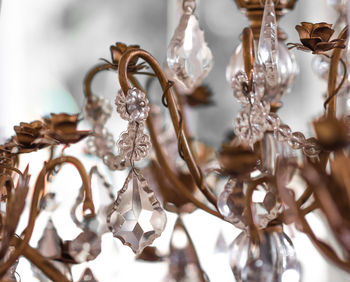 Low angle view of chandelier