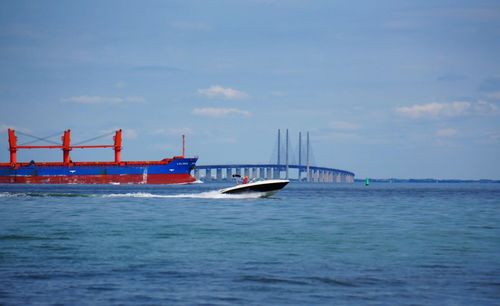 Boats in calm sea