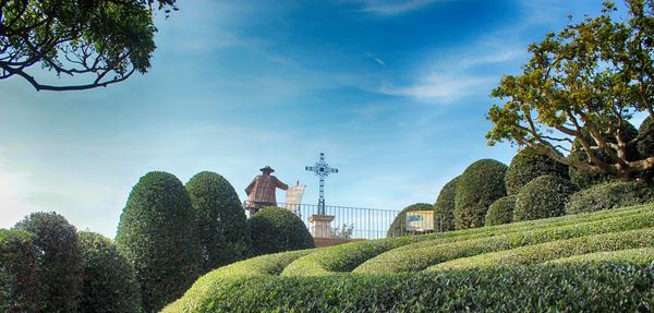 Panoramic view of temple against sky