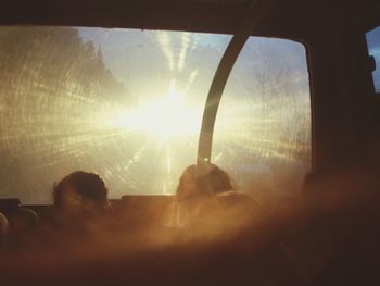 Silhouette man against sky