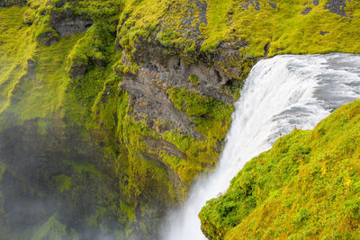 Scenic view of waterfall