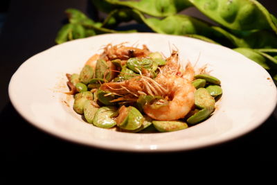 Close-up of meal served in plate