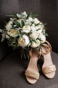 Close-up of flowers on table