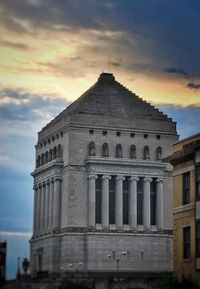 Low angle view of historical building