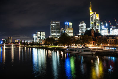 Illuminated city at night