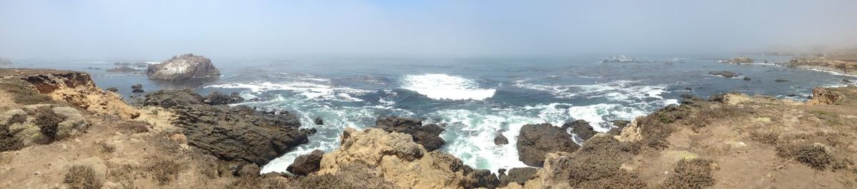 Panoramic view of sea against sky