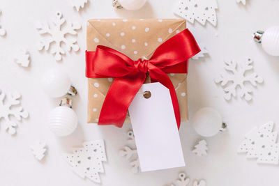 Close-up of christmas decoration in box