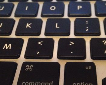 Close-up of computer keyboard