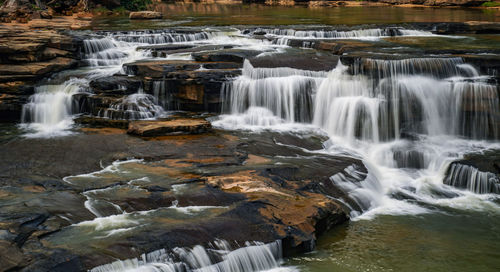 Scenic view of waterfall