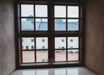 Closed window of old building