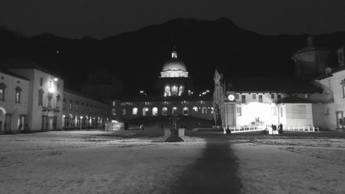 View of illuminated street light at night