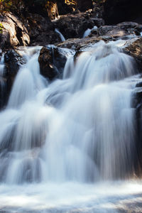 Scenic view of waterfall