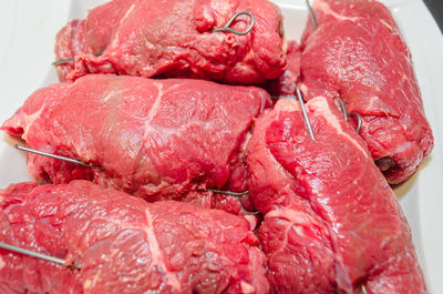 Close-up of meat in plate