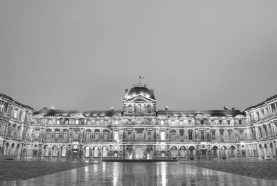 View of historic building against clear sky