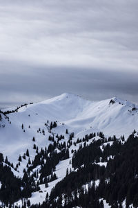 Scenic view of snow covered mountain