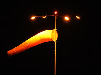 Low angle view of illuminated street light