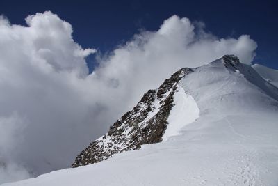 Scenic view of snowcapped mountain against sky